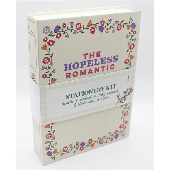 NWT "Hopeless Romantic" Stationery and hand lotion set - Picture 4 of 6